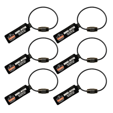 Ergodyne Wire Tool Tail, Screw Gate, 3lbs, Black, 6PK 3708